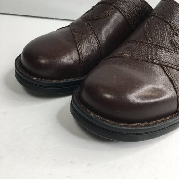 Clarks Brown Leather Slip On Mules Size 7M - Picture 3 of 13
